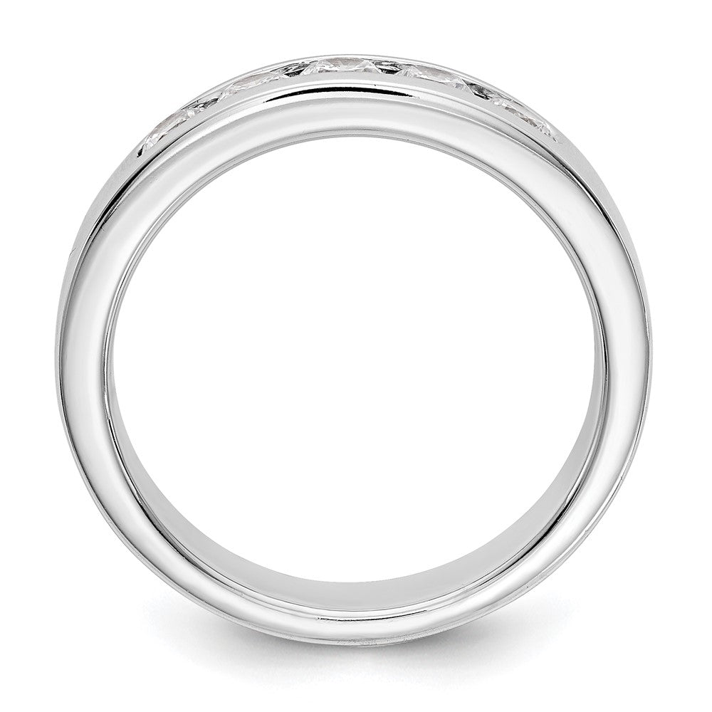 14k White Gold 5-Stone (Holds 5-3.1mm Round) Channel Band Mounting (Closed)
