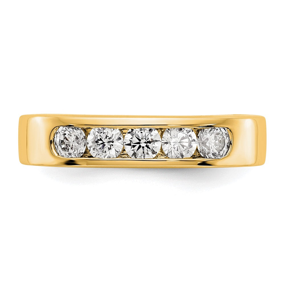 14k Yellow Gold 5-Stone (Holds 5-3.1mm Round) Channel Band Mounting (Closed)