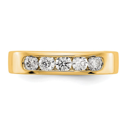 14k Yellow Gold 5-Stone (Holds 5-3.1mm Round) Channel Band Mounting (Closed)