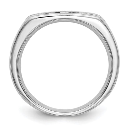 14K White Gold 5-Stone (Holds 5-2.3mm Round) Open Channel Band Mounting