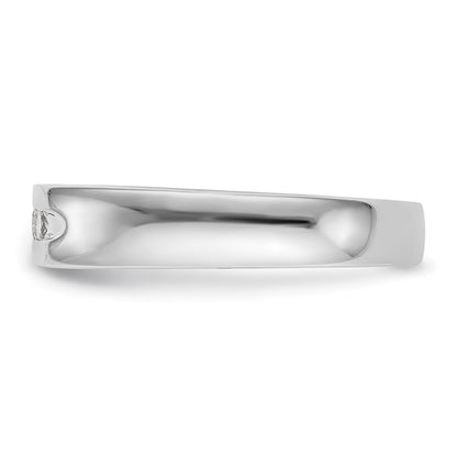 14K White Gold 5-Stone (Holds 5-2.3mm Round) Open Channel Band Mounting