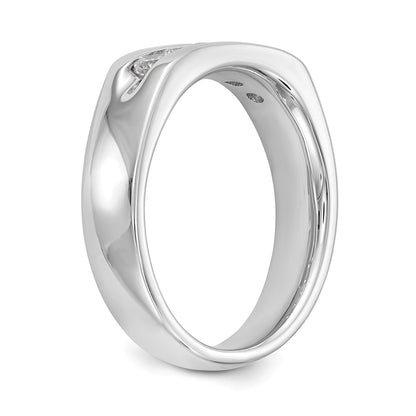 14K White Gold 5-Stone (Holds 5-2.7mm Round) Open Channel Band Mounting