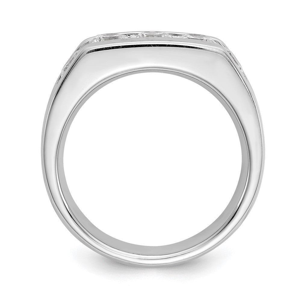 14K White Gold 5-Stone (Holds 5-4.00mm Round) Open Channel Band Mounting