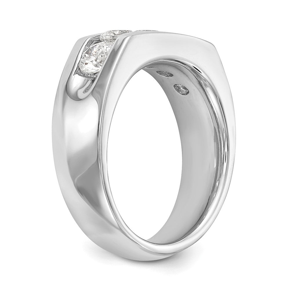 14K White Gold 5-Stone (Holds 5-4.00mm Round) Open Channel Band Mounting