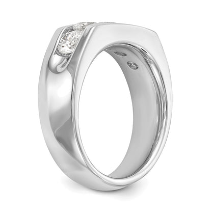 14K White Gold 5-Stone (Holds 5-4.00mm Round) Open Channel Band Mounting