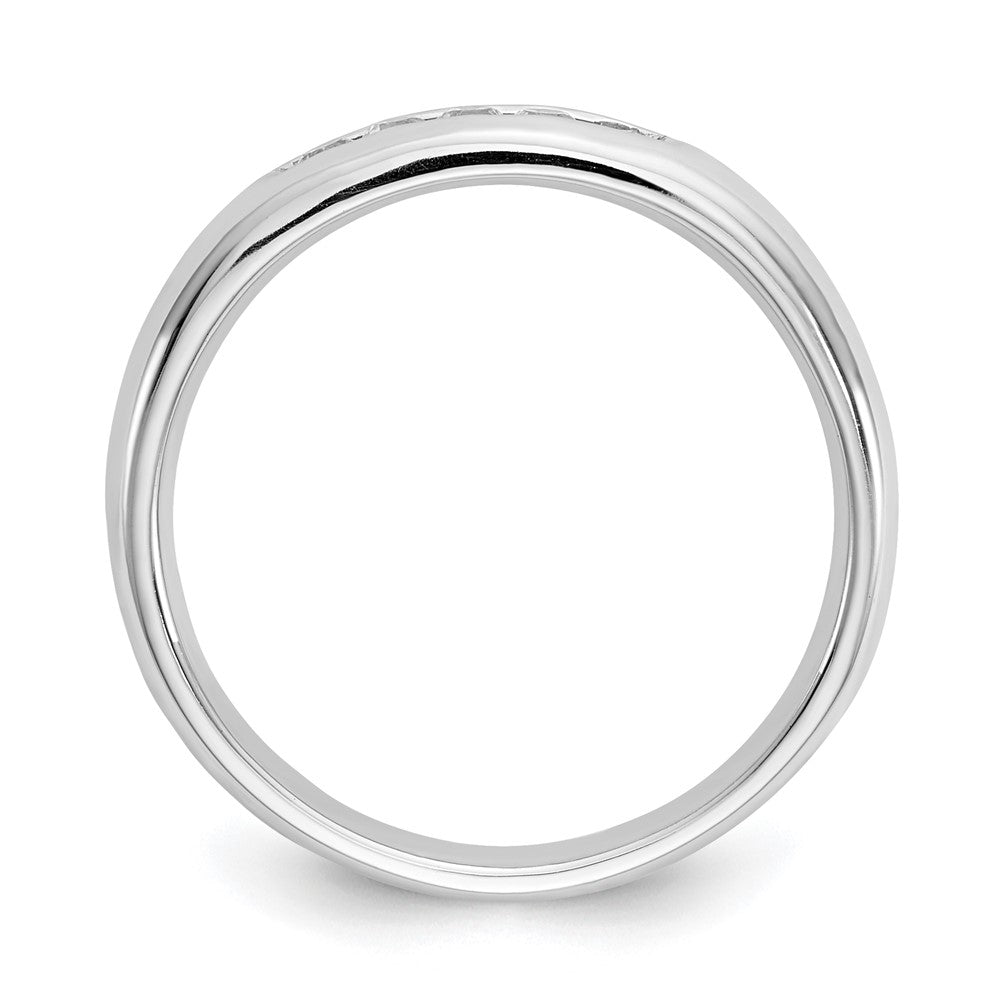 14K White Gold 5-Stone (Holds 5-1.9mm Round) Closed Channel Band Mounting