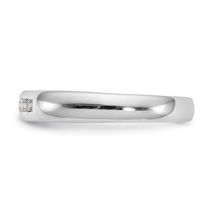 14K White Gold 5-Stone (Holds 5-1.9mm Round) Closed Channel Band Mounting