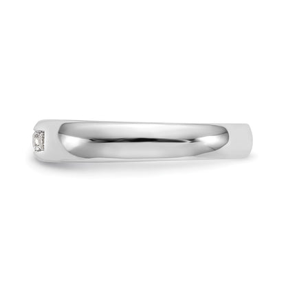 14K White Gold 5-Stone (Holds 5-2.1mm Round) Closed Channel Band Mounting