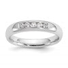 14K White Gold 5-Stone 1/5 carat Round Diamond Complete Channel Band