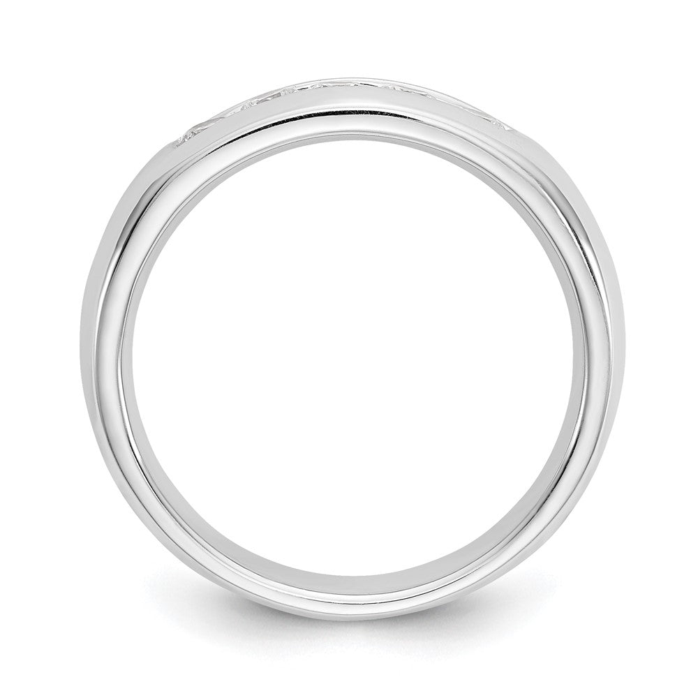 14K White Gold 5-Stone (Holds 5-2.7mm Round) Closed Channel Band Mounting