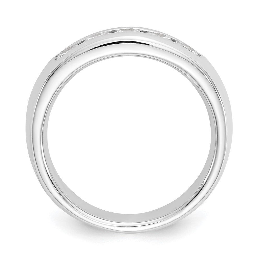 14K White Gold 5-Stone (Holds 5-3.1mm Round) Closed Channel Band Mounting