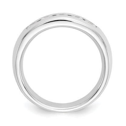 14K White Gold 5-Stone (Holds 5-3.1mm Round) Closed Channel Band Mounting