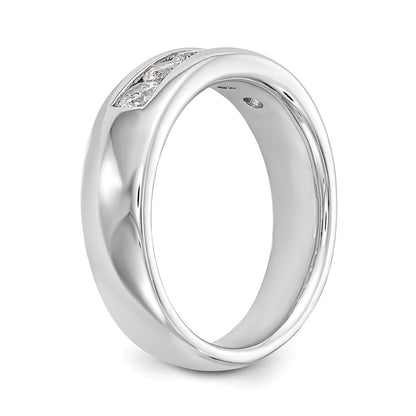 14K White Gold 5-Stone (Holds 5-3.1mm Round) Closed Channel Band Mounting