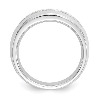 14K White Gold 5-Stone (Holds 5-4.00mm Round) Closed Channel Band Mounting