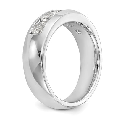 14K White Gold 5-Stone (Holds 5-4.00mm Round) Closed Channel Band Mounting