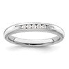 14K White Gold 5-Stone 1/10 carat Round Diamond Complete Channel Band