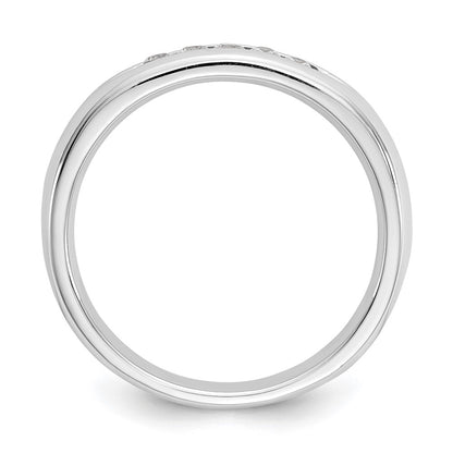 14K White Gold 5-Stone (Holds 5-1.9mm Round) Open Channel Band Mounting