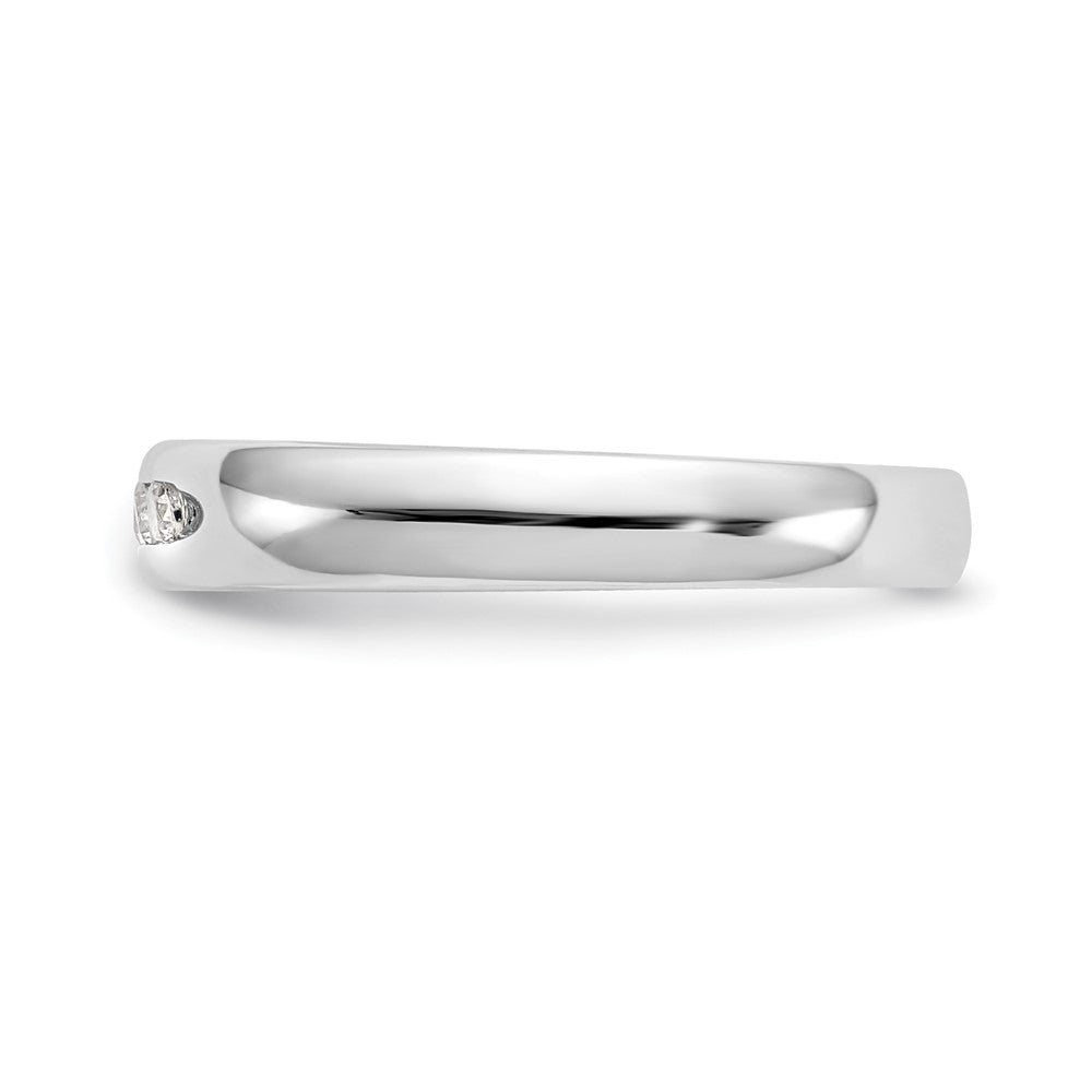 14K White Gold 5-Stone (Holds 5-1.9mm Round) Open Channel Band Mounting