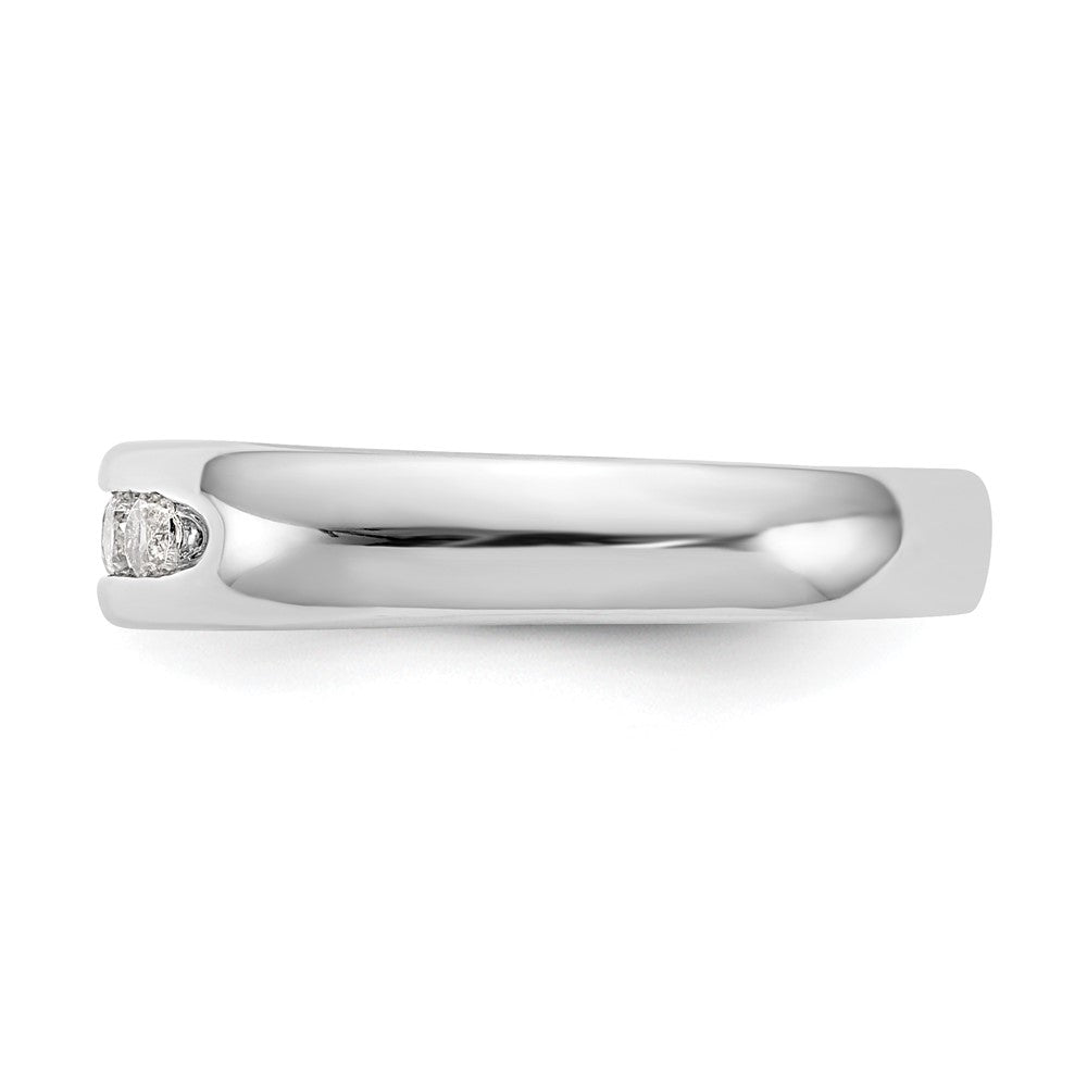14K White Gold 5-Stone (Holds 5-2.3mm Round) Open Channel Band Mounting