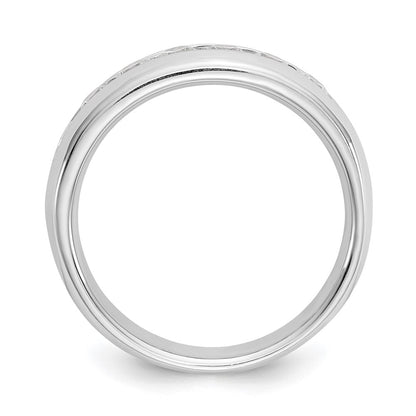 14K White Gold 5-Stone (Holds 5-2.9mm Round) Open Channel Band Mounting