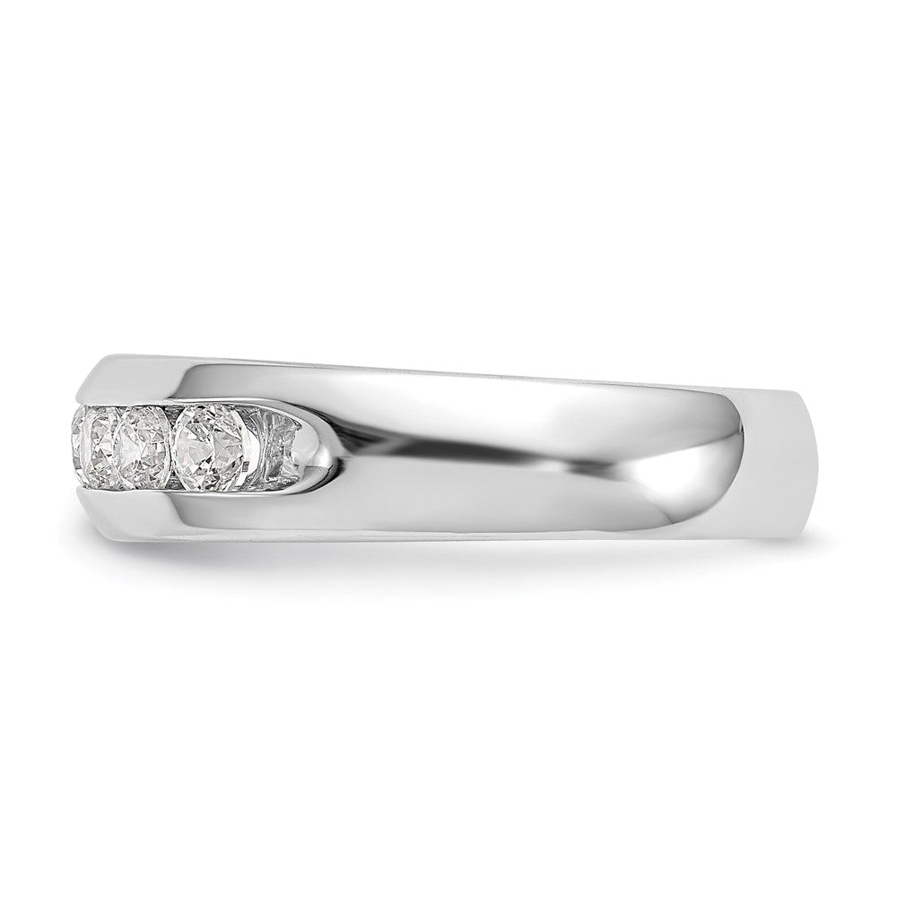 14K White Gold 5-Stone (Holds 5-2.9mm Round) Open Channel Band Mounting