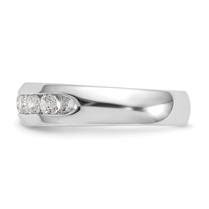 14K White Gold 5-Stone (Holds 5-2.9mm Round) Open Channel Band Mounting