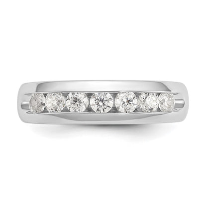 14K White Gold 5-Stone (Holds 5-2.9mm Round) Open Channel Band Mounting