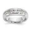 14K White Gold 5-Stone (Holds 5-3.4mm Round) Open Channel Band Mounting