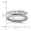 14K White Gold 5-Stone 1.2 carat Round Diamond Complete Channel Band