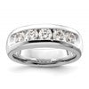 14K White Gold 5-Stone (Holds 5-3.7mm Round) Open Channel Band Mounting