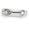 14K White Gold 5-Stone 1.2 carat Round Diamond Complete Channel Band