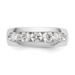 14K White Gold 5-Stone 1.2 carat Round Diamond Complete Channel Band