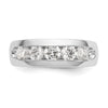 14K White Gold 5-Stone 1.2 carat Round Diamond Complete Channel Band