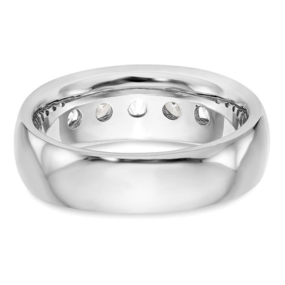 14K White Gold 5-Stone (Holds 5-4.00mm Round) Open Channel Band Mounting