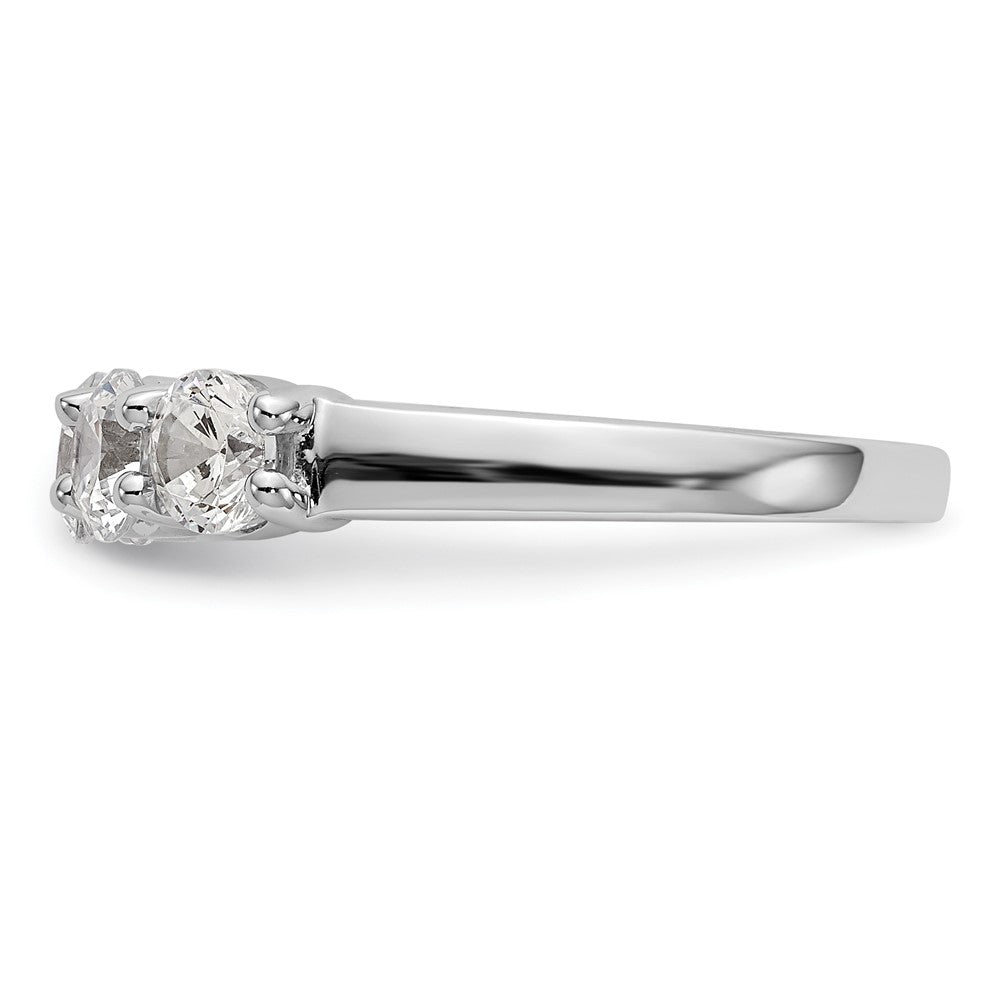 14k White Gold 1 1/3 carat Lab Grown Diamond VS/SI+ G+ Five Stone Complete Fashion Band
