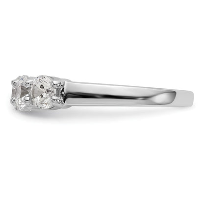 14k White Gold 1 1/3 carat Lab Grown Diamond VS/SI+ G+ Five Stone Complete Fashion Band