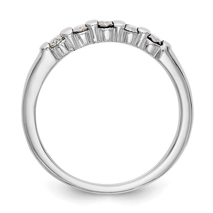 14K White Gold 5-Stone Channel-set (Holds 5-2.3mm Round) Diamond Band Mounting