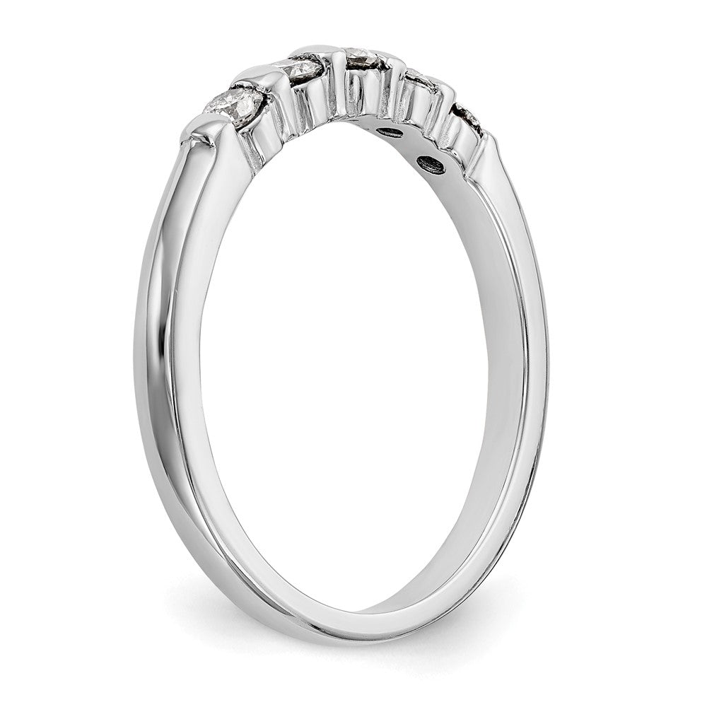 14K White Gold 5-Stone Channel-set (Holds 5-2.3mm Round) Diamond Band Mounting