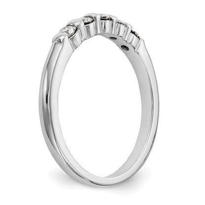 14K White Gold 5-Stone Channel-set (Holds 5-2.3mm Round) Diamond Band Mounting