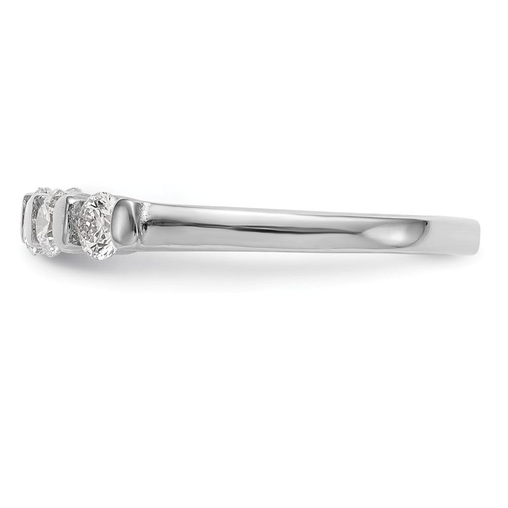 14K White Gold 5-Stone Channel-set (Holds 5-2.9mm Round) Diamond Band Mounting