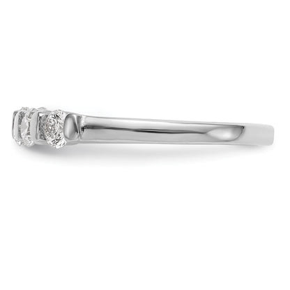 14K White Gold 5-Stone Channel-set (Holds 5-2.9mm Round) Diamond Band Mounting