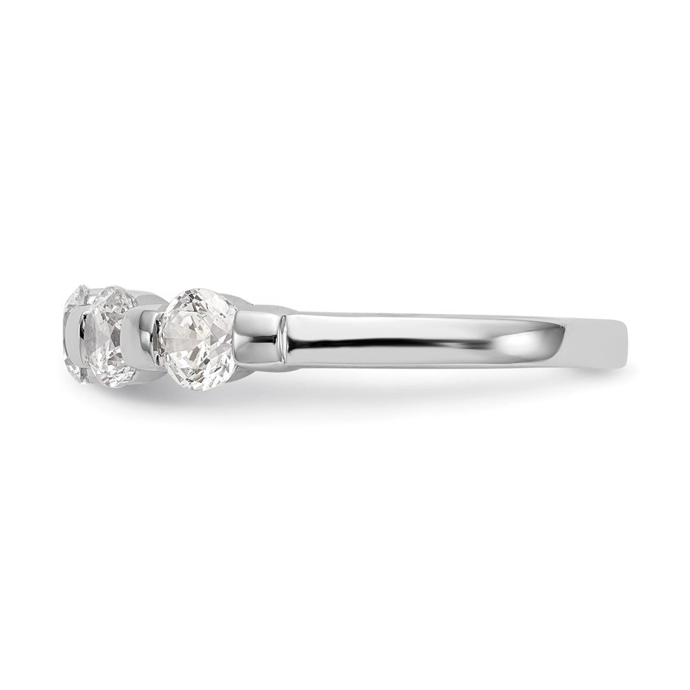 14K White Gold 5-Stone Channel-set (Holds 5-3.7mm Round) Diamond Band Mounting