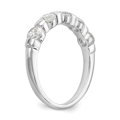 14K White Gold 5-Stone Channel-set (Holds 5-3.7mm Round) Diamond Band Mounting