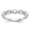 14K White Gold 5-Stone Channel-set (Holds 5-3.7mm Round) Diamond Band Mounting