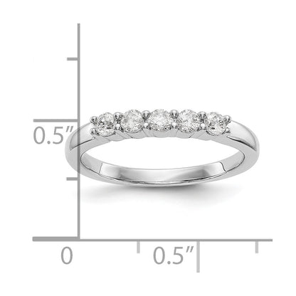 14K Yellow Gold 5-Stone Shared Prong (Holds 5-2.5mm Round) Diamond Band Mounting