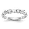 True Origin 14K White Gold 1/2 carat Lab Grown Diamond VS+ F+ Complete Round Five Stone Ring
