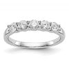 14K White Gold 5-Stone Shared Prong 5/8 carat Complete Round Diamond Band