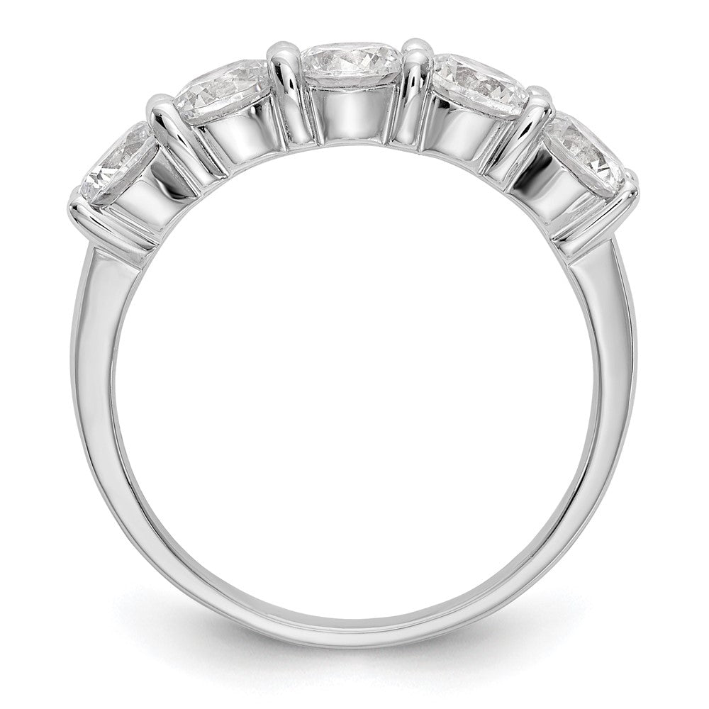 True Origin 14K White Gold 1 7/8 carat Lab Grown Diamond VS+ F+ Complete Round Five Stone Ring