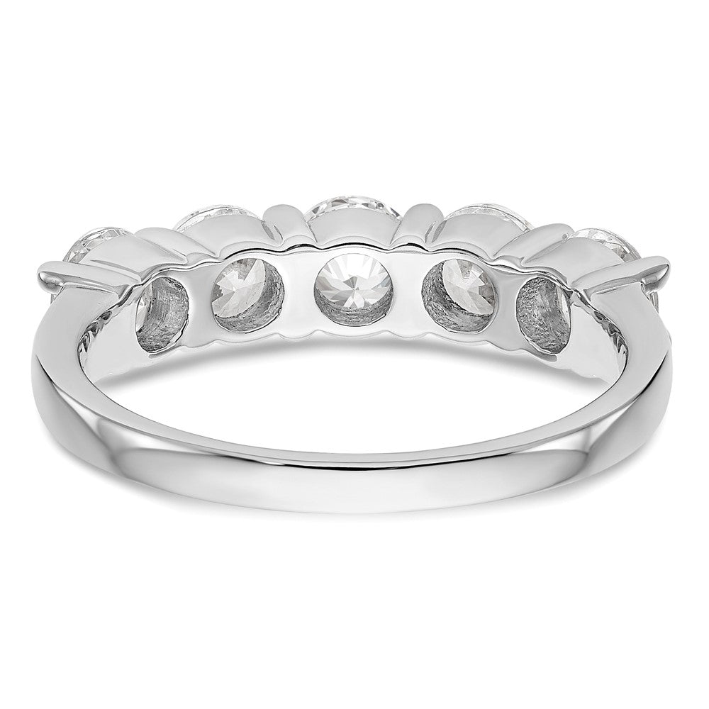 True Origin 14K White Gold 1 7/8 carat Lab Grown Diamond VS+ F+ Complete Round Five Stone Ring