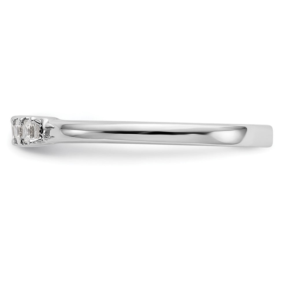 14K White Gold 5-Stone Shared Prong (Holds 5-2.0mm Princess) Diamond Band Mounting